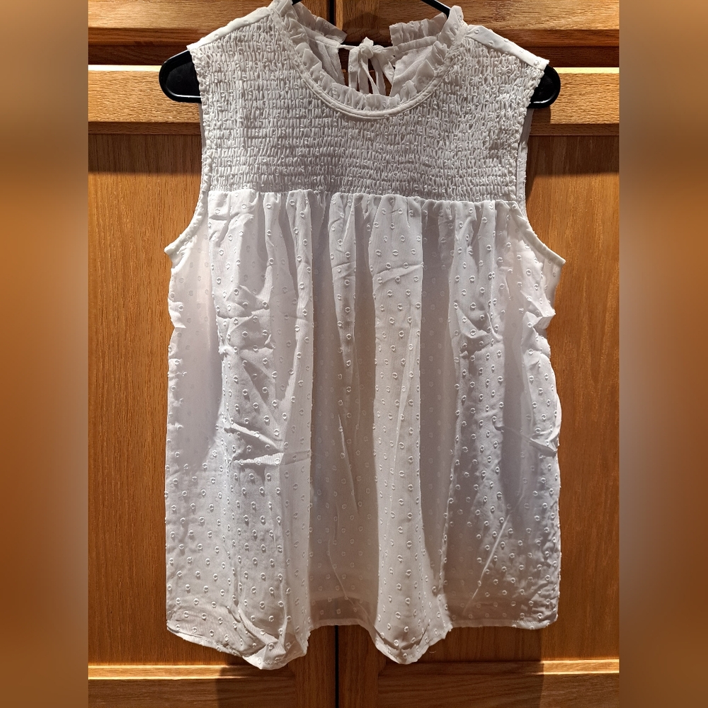 White dressy tank